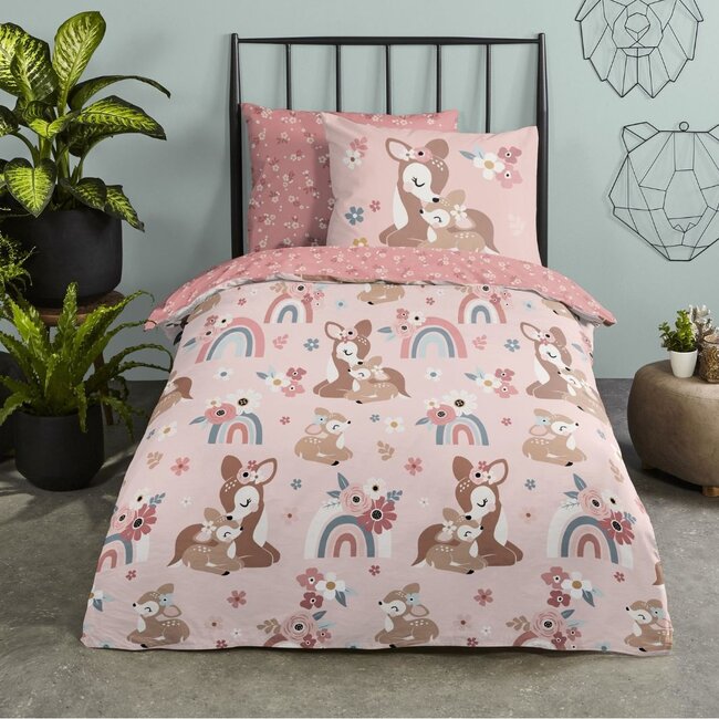 Katoen kinderdekbedovertrek Bibi - 140x220 + 60x70 cm
