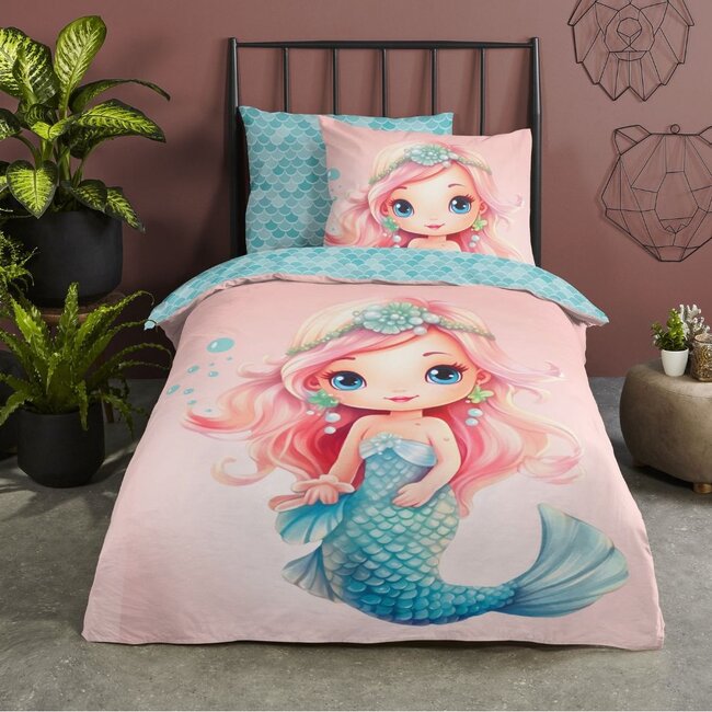 Katoen kinderdekbedovertrek Alisse - 140x220 + 60x70 cm