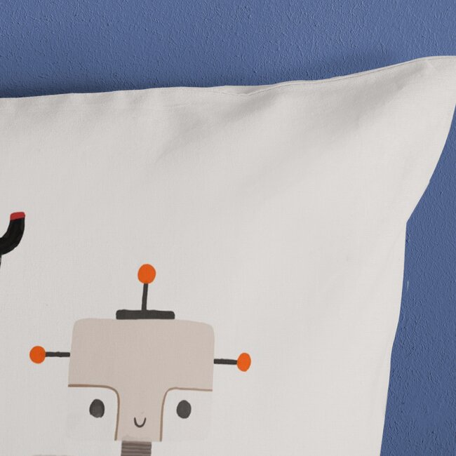 Katoen kinderdekbedovertrek Robo -140x220 + 60x70 cm