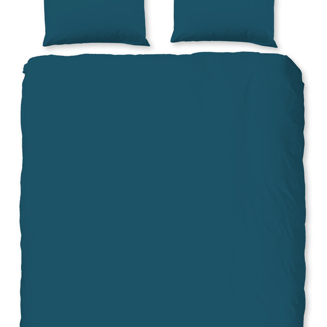 Uni dekbedovertrek petrol - microvezel