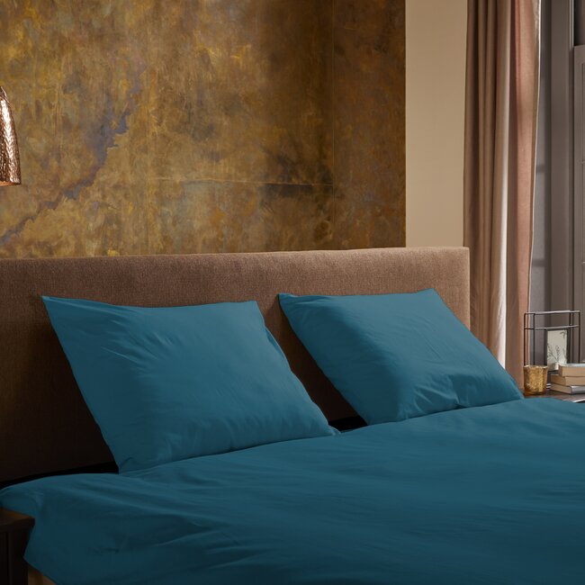 Uni dekbedovertrek petrol - microvezel