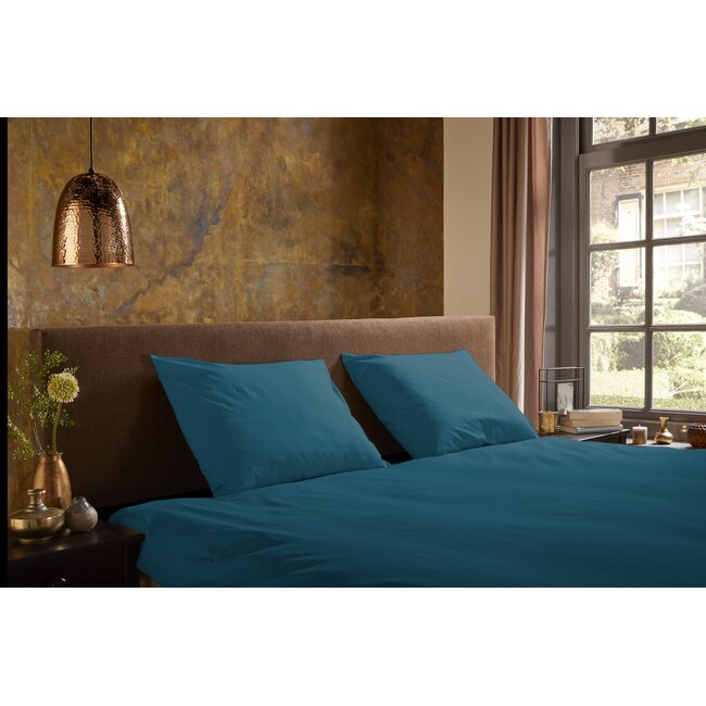 Uni dekbedovertrek petrol - microvezel