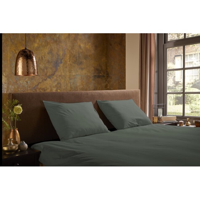 Microvezel dekbedovertrek uni groen