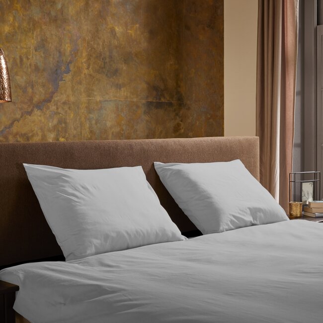 Uni dekbedovertrek grijs - Microvezel