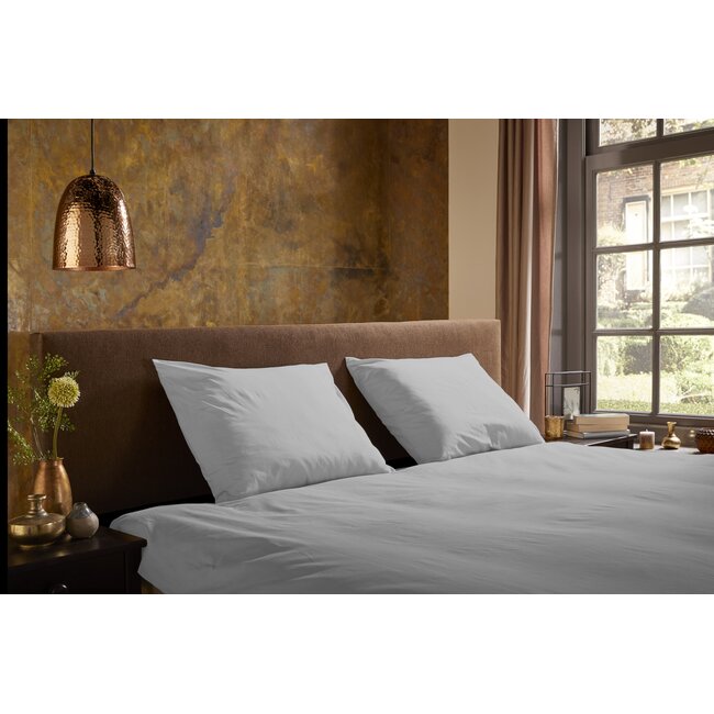 Uni dekbedovertrek grijs - Microvezel