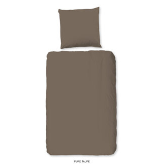 Pure Uni dekbedovertrek taupe - Microvezel