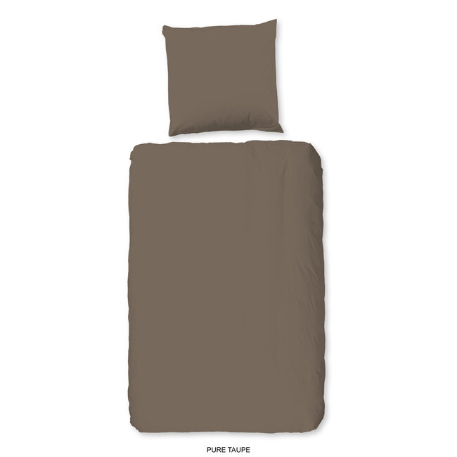 Microvezel dekbedovertrek uni taupe
