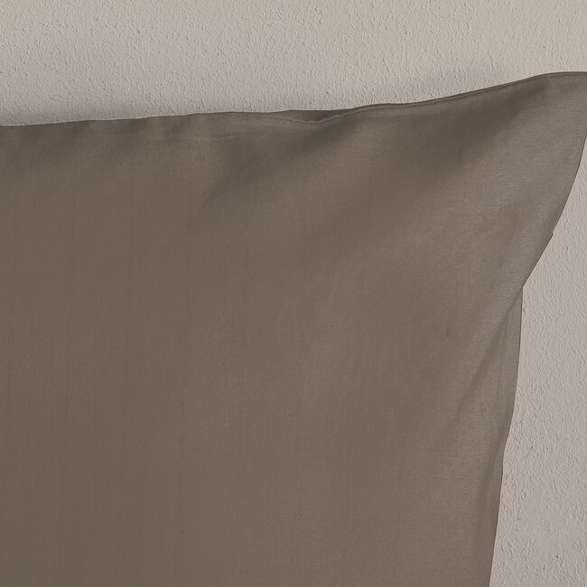 Uni dekbedovertrek taupe - Microvezel