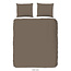 Uni dekbedovertrek taupe - Microvezel
