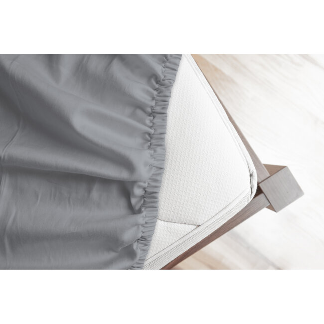 Flanel hoeslaken - grijs