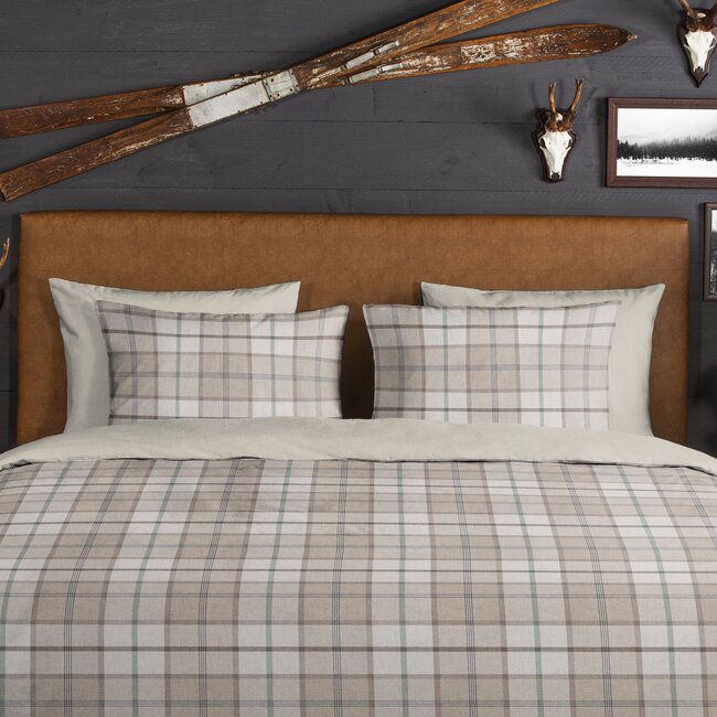 Flanel dekbedovertrek Bernardus - zand