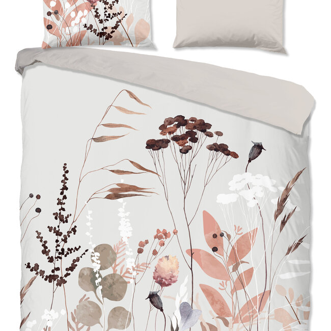 Katoen dekbedovertrek Moya bloemen & planten