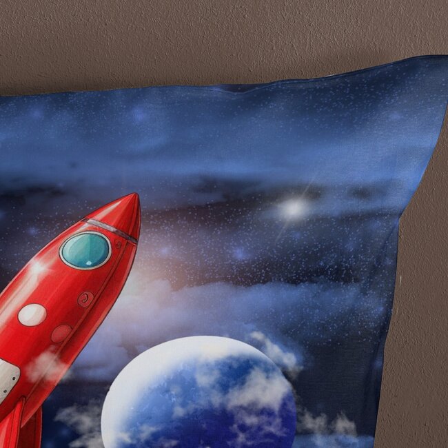 Microvezel kinderdekbedovertrek Rocket - 140x220 + 60x70 cm