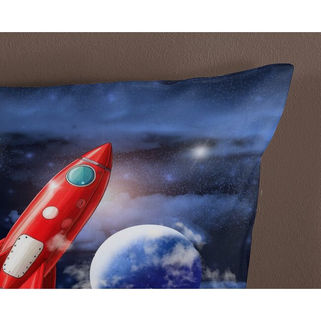 Microvezel kinderdekbedovertrek Rocket - 140x220 + 60x70 cm