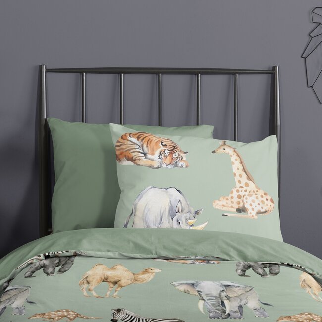 Microvezel kinderdekbedovertrek Safari - 140x220 + 60x70 cm