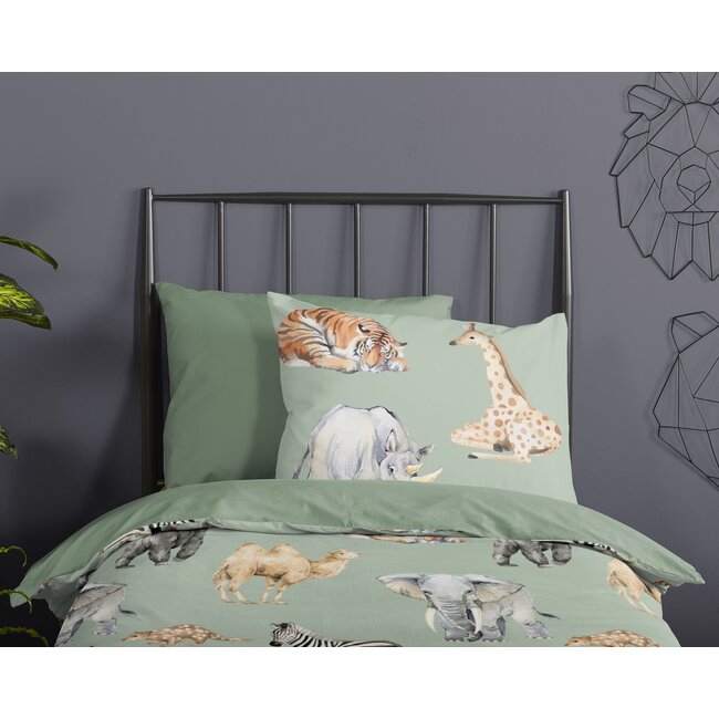Microvezel kinderdekbedovertrek Safari - 140x220 + 60x70 cm