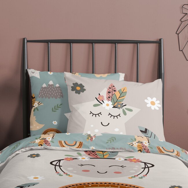 Microvezel kinderdekbedovertrek Momo - 140x220 + 60x70 cm