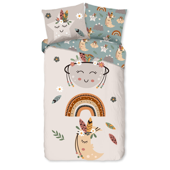 Microvezel kinderdekbedovertrek Momo - 140x220 + 60x70 cm