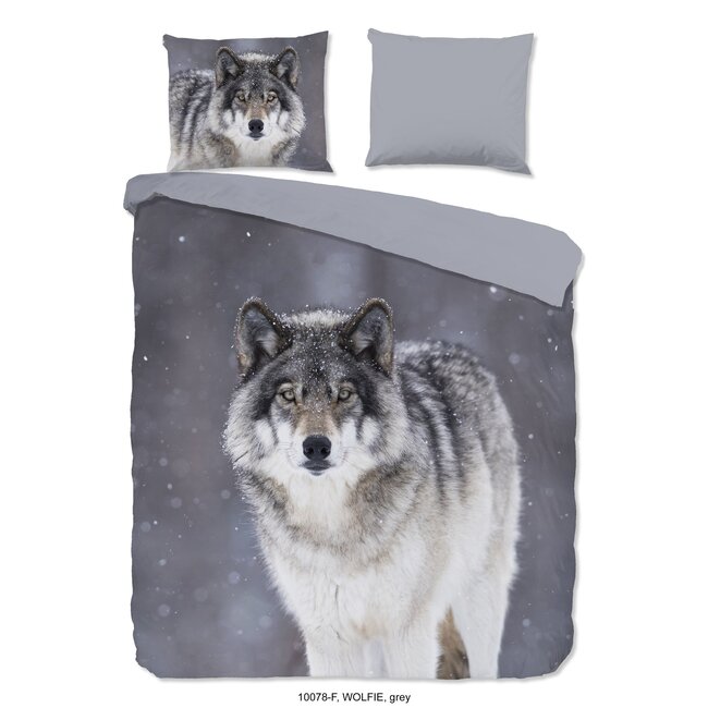 Flanel dekbedovertrek Wolfie