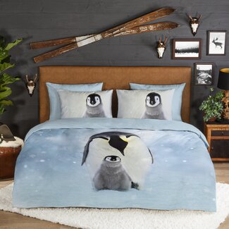 Good Morning Flanel dekbedovertrek Pinga