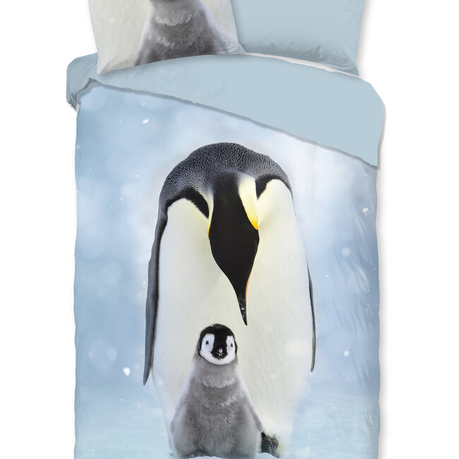 Flanel dekbedovertrek Pinga blauw