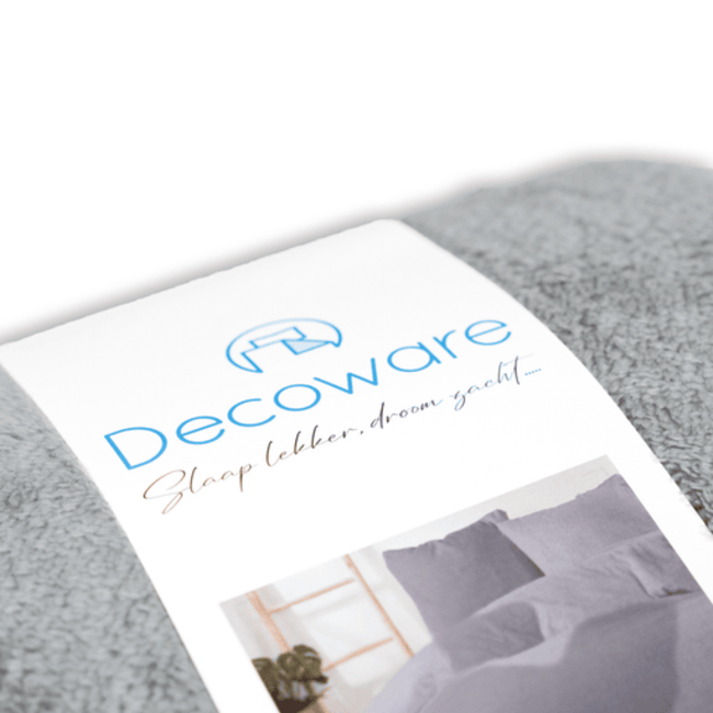 Teddy fleece dekbedovertrek - grijs - 2 kanten teddy