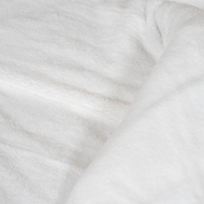 Teddy fleece dekbedovertrek - wit - 2 kanten teddy
