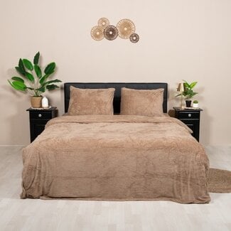 .Teddy by Decoware® Teddy fleece dekbedovertrek - Mink - 2 kanten teddy