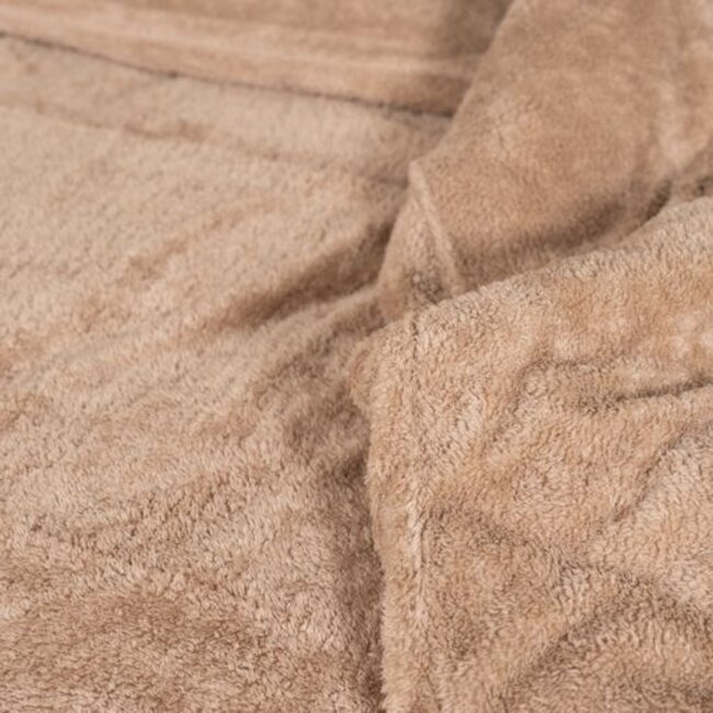 Teddy fleece dekbedovertrek - Mink - 2 kanten teddy