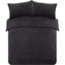 Teddy fleece dekbedovertrek - zwart - 2 kanten teddy