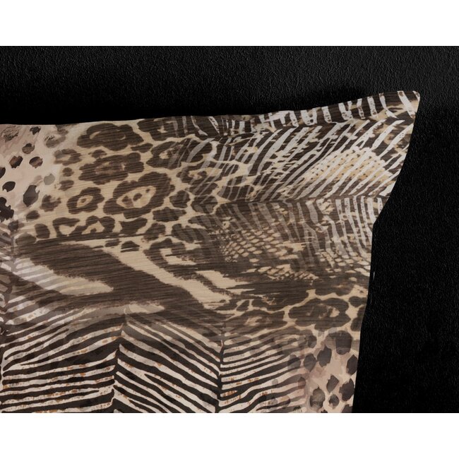 Microvezel dekbedovertrek Skins bruin