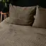 Teddy dekbedovertrek Rib fleece - taupe - onderkant microvezel