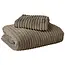 Teddy dekbedovertrek Rib fleece - taupe - onderkant microvezel