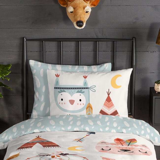 Flanel kinderdekbedovertrek Dreamy - 140x220 + 60x70 cm