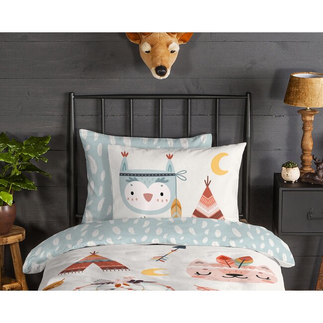 Flanel kinderdekbedovertrek Dreamy - 140x220 + 60x70 cm