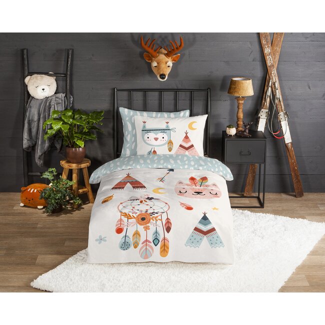 Flanel kinderdekbedovertrek Dreamy - 140x220 + 60x70 cm