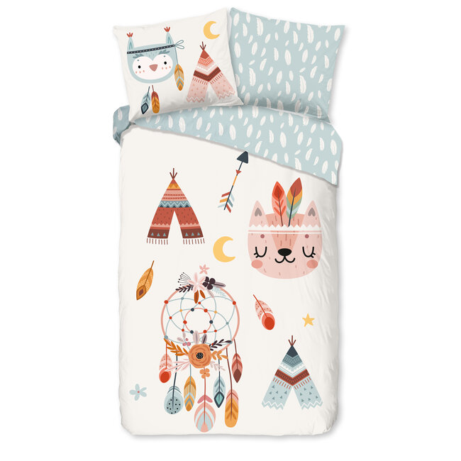 Flanel kinderdekbedovertrek Dreamy - 140x220 + 60x70 cm