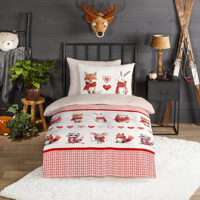 Flanel kinderdekbedovertrek Timmy - 140x220 + 60x70 cm