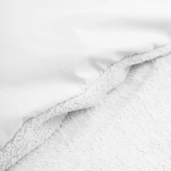 Teddy dekbedovertrek - onderkant katoen - wit