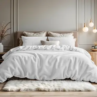 Sleeptime Teddy dekbedovertrek - onderkant katoen - wit