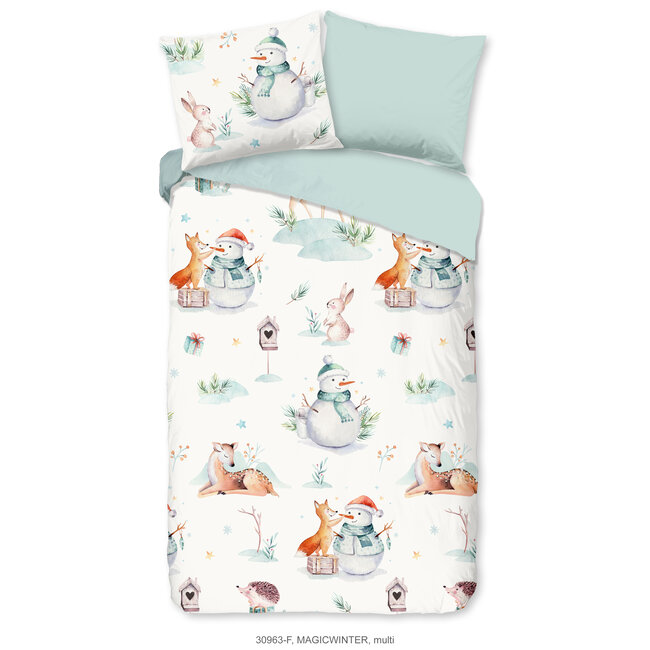 Flanel kinderdekbedovertrek  Magic winter - 140x220 + 60x70 cm