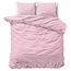 Katoen dekbedovertrek Stone washed - roze