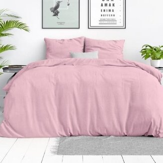 Dreamhouse Katoen dekbedovertrek Stone washed - roze