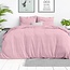Katoen dekbedovertrek Stone washed - roze