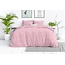 Katoen dekbedovertrek Stone washed - roze