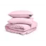 Katoen dekbedovertrek Stone washed - roze