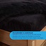 Teddy fleece hoeslaken - zwart