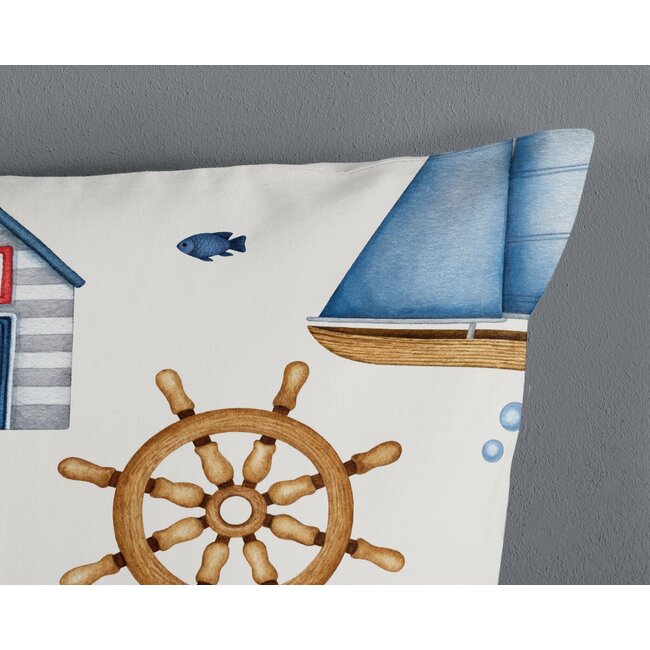 Ledikant dekbedovertrek Ahoy - katoen - 100x135 cm