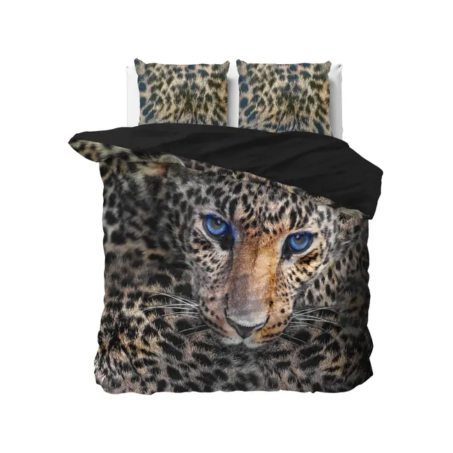 Katoen dekbedovertrek Cheetah - taupe