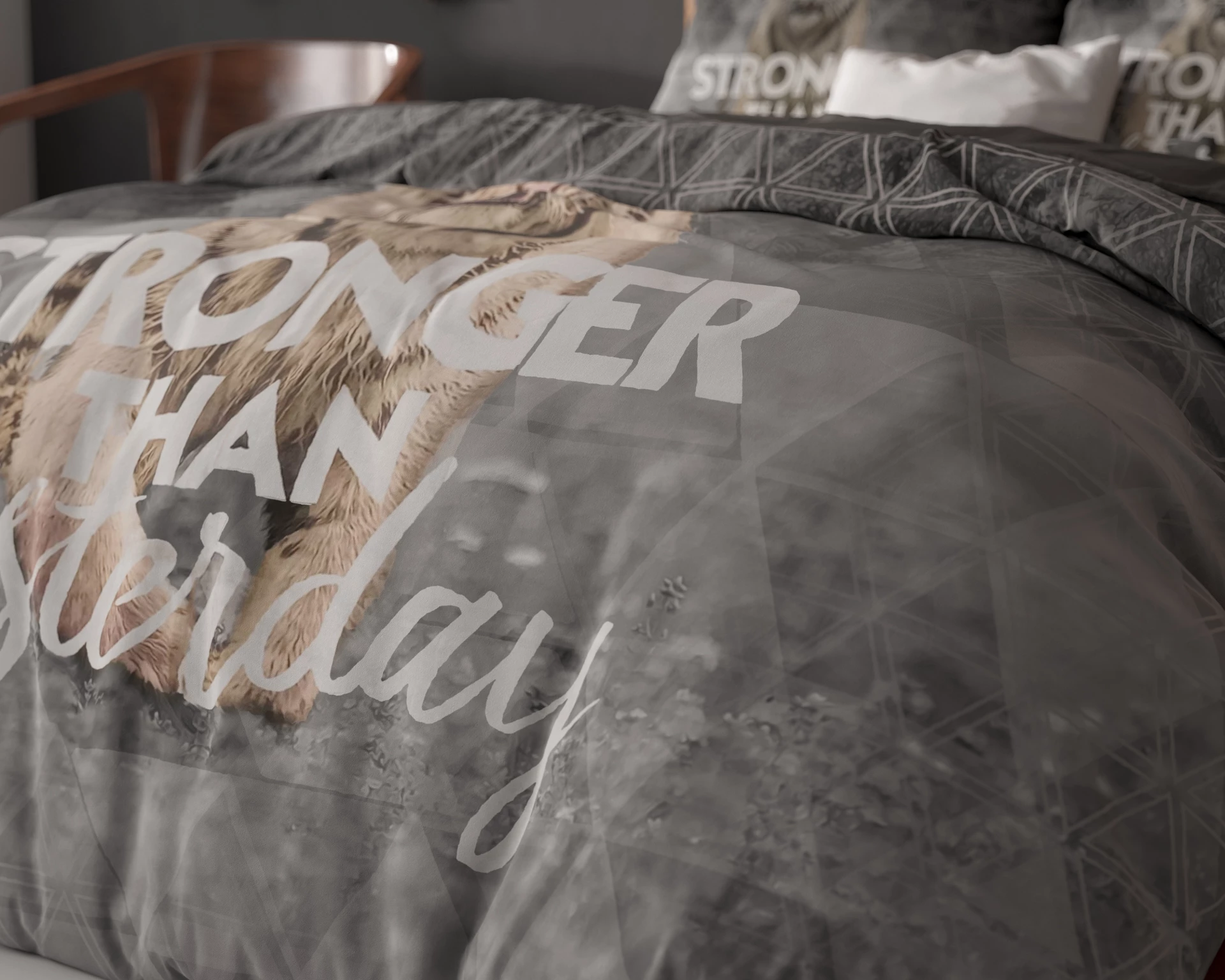 Katoen dekbedovertrek Stronger